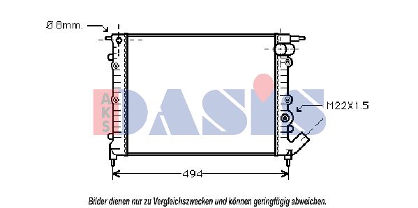 AKS DASIS Radiators, Motora dzesēšanas sistēma 180770N
